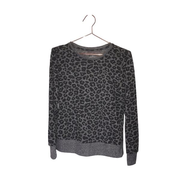 BCBGMAXAZRIA gray and black Animal Print Sweater size small - Picture 1 of 6